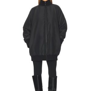 Norma Kamali Black Bomber Jacket